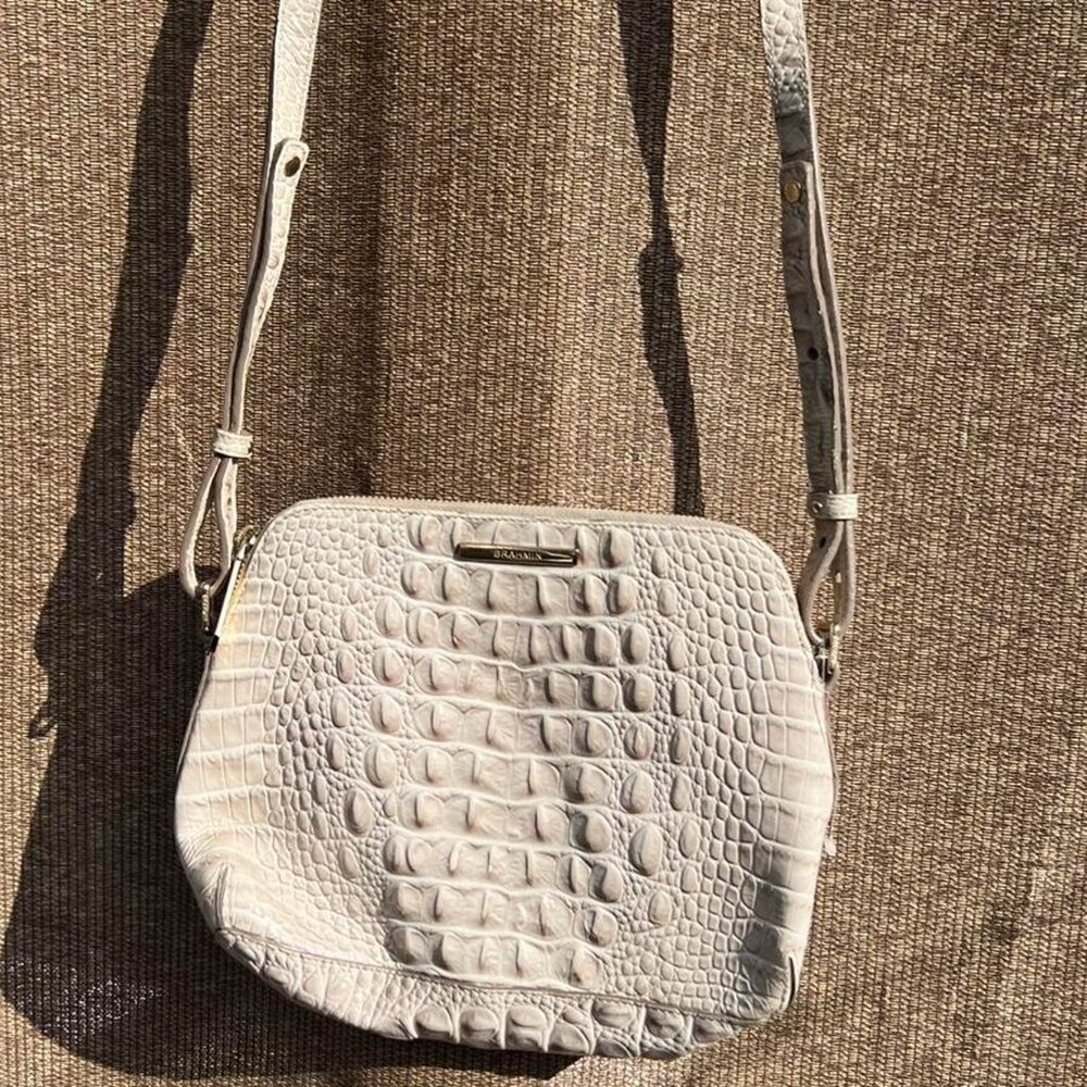 Brahmin Mini Sydney Pumice Melbourne Leather Bag shoulder Purse Authentic